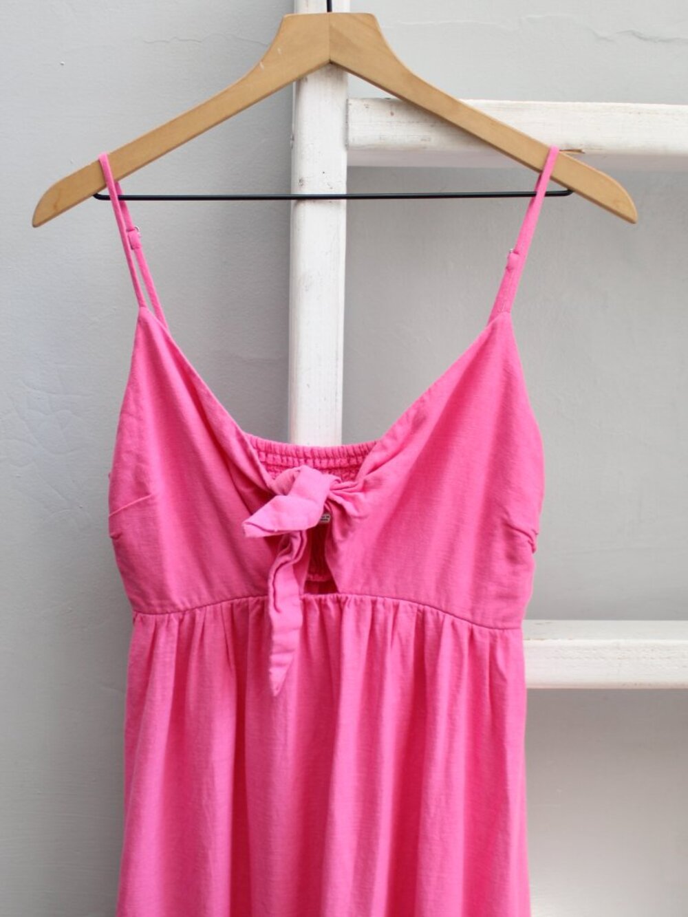 Tabitha Brown X Target Pink Red Colorblock Sleeveless Front Tie Maxi Dress Small - Picture 4 of 6